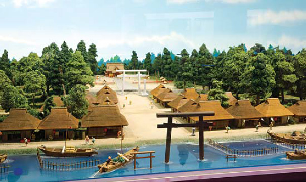 息栖神社江戸時代のジオラマ